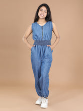 Girls Blue Denim Dungaree Dress ( T Shirt not Provided)